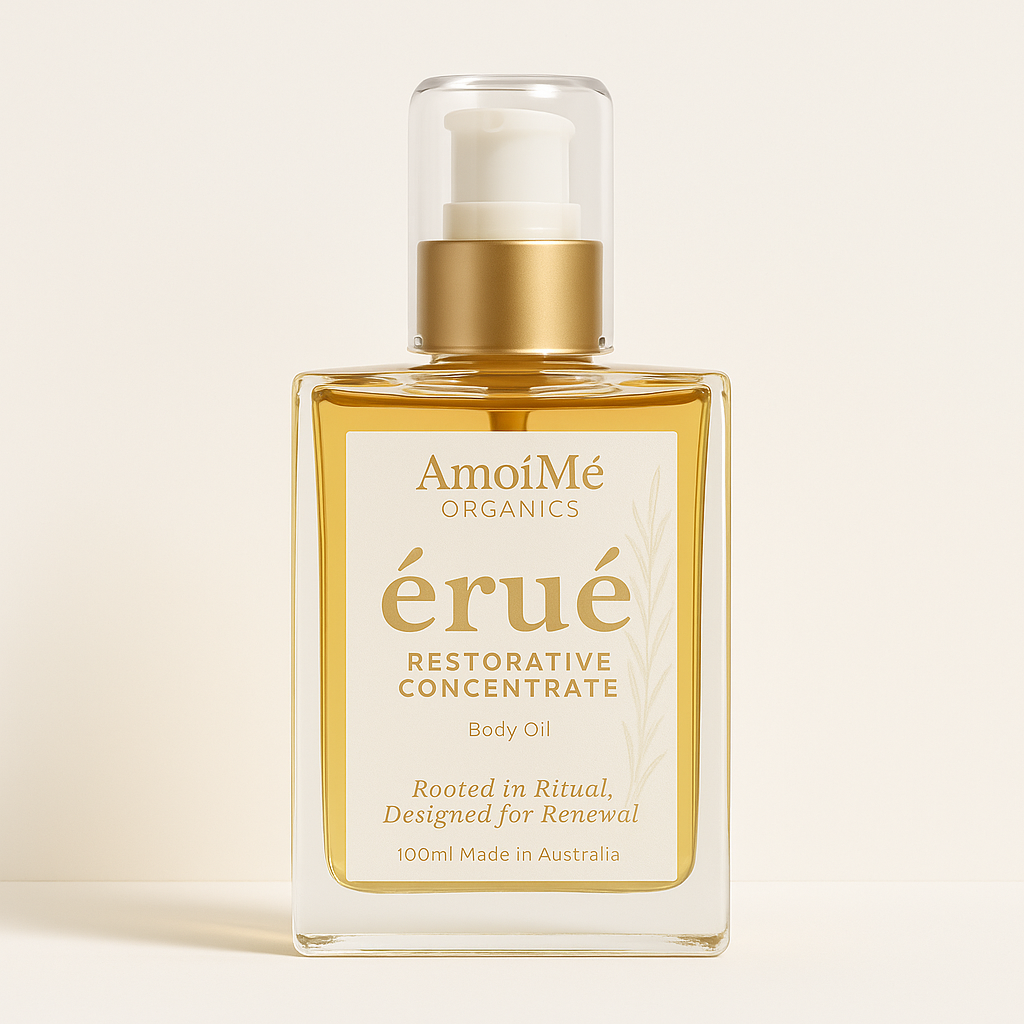 Érué Restorative Body Oil 100ml – luxury organic body oil with pure botanicals for renewal	